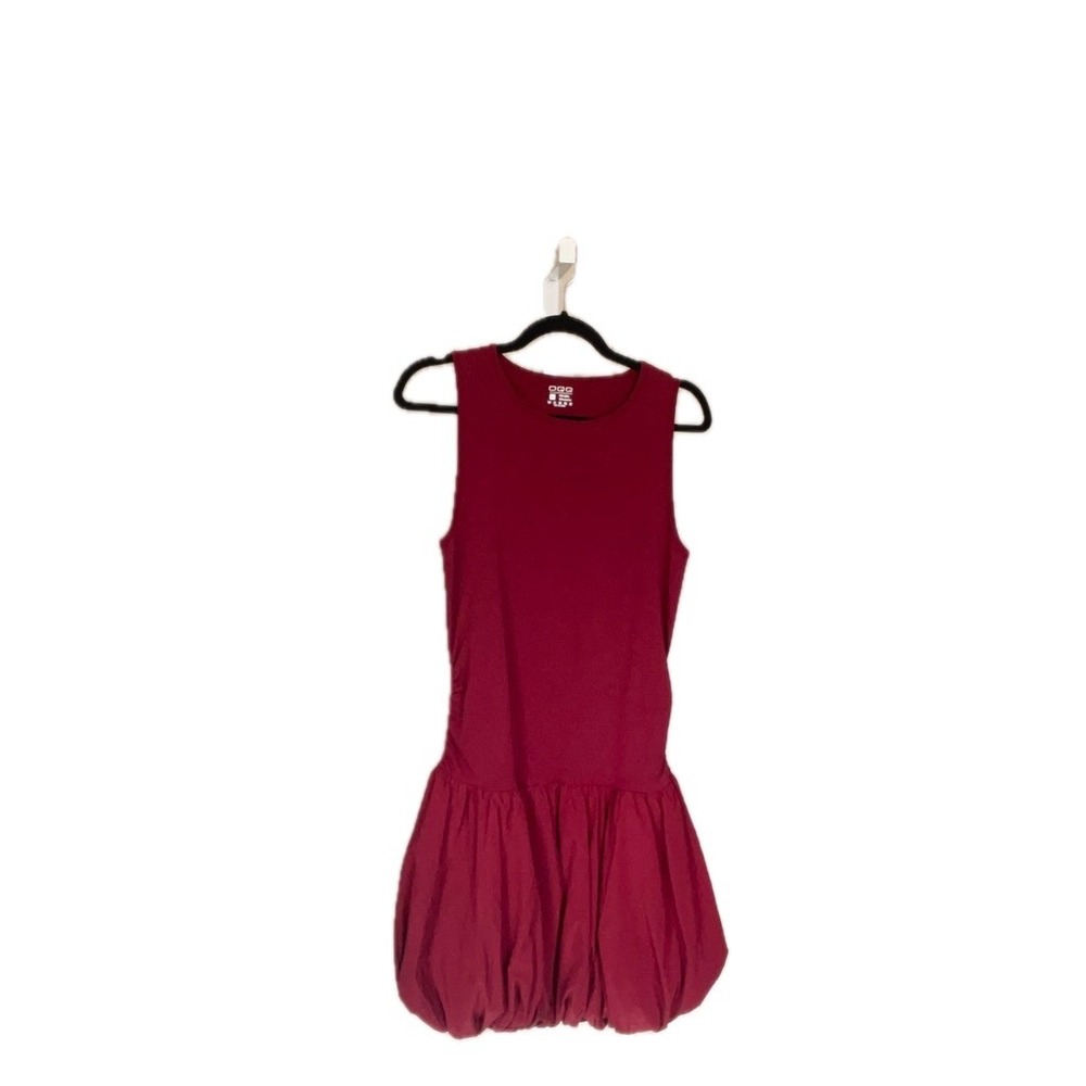 OQQ Womens Stretchy Bubble Hem Bodycon Mini Dress Size L Whimsigoth Homecoming - Picture 3 of 7
